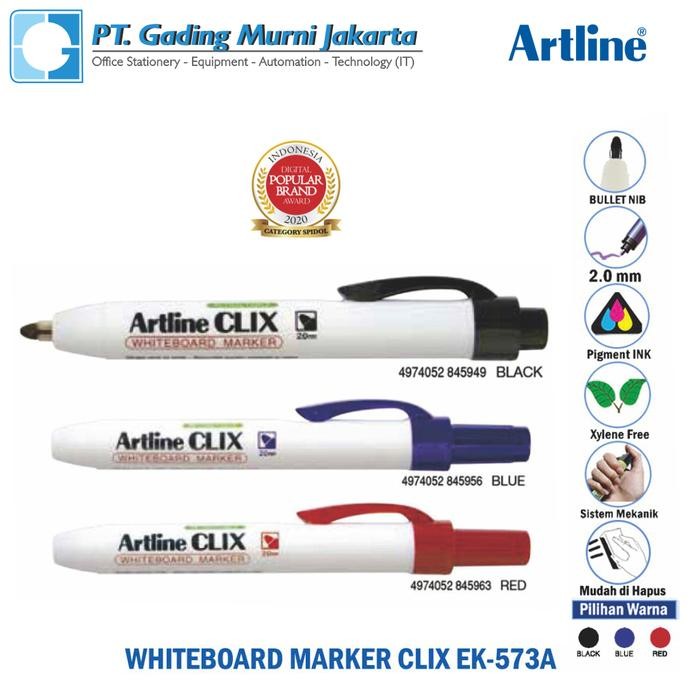 

I77W Spidol Marker W/B Artline Clix Ek 573A