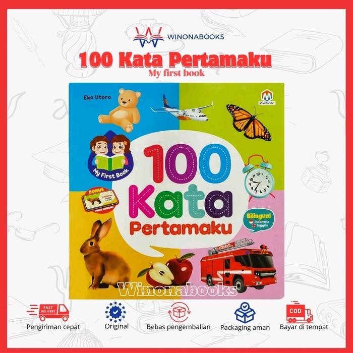 

MY FIRST BOOK 100 KATA PERTAMAKU Books Hardcover Anak buku anak bayi