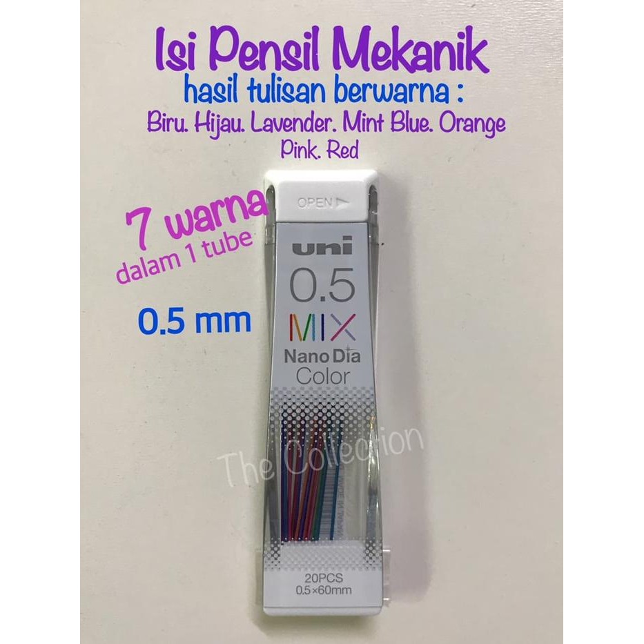 

I77W Atk0566Un 7 Warna Mix Japan 0.5Mm Isi Pensil Mekanik 202Ndc Mechanical