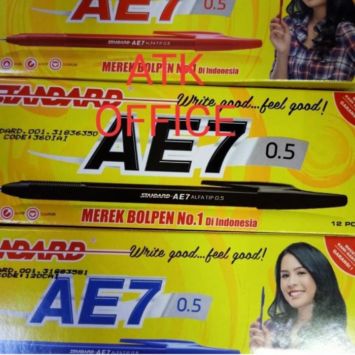 

I77W Pulpen Standard Ae7 0,5 1Pak Isi (12Pcs) / Pen Ae7 0,5