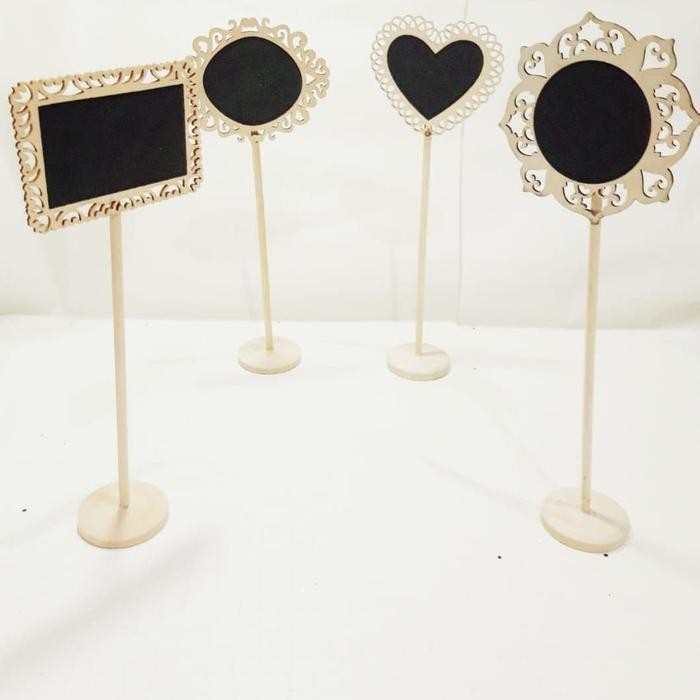 

I77W Papan Tulis Kecil Nama Nomor Meja Restoran Dekorasi Unik Kayu Papan