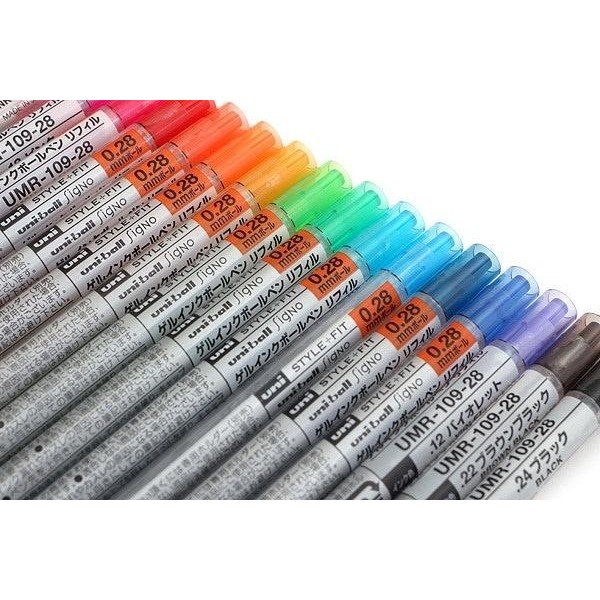 

I77W Refill Uni Style Fit - 0,28Mm Tersedia 15Warna - Refil Pena Suka2