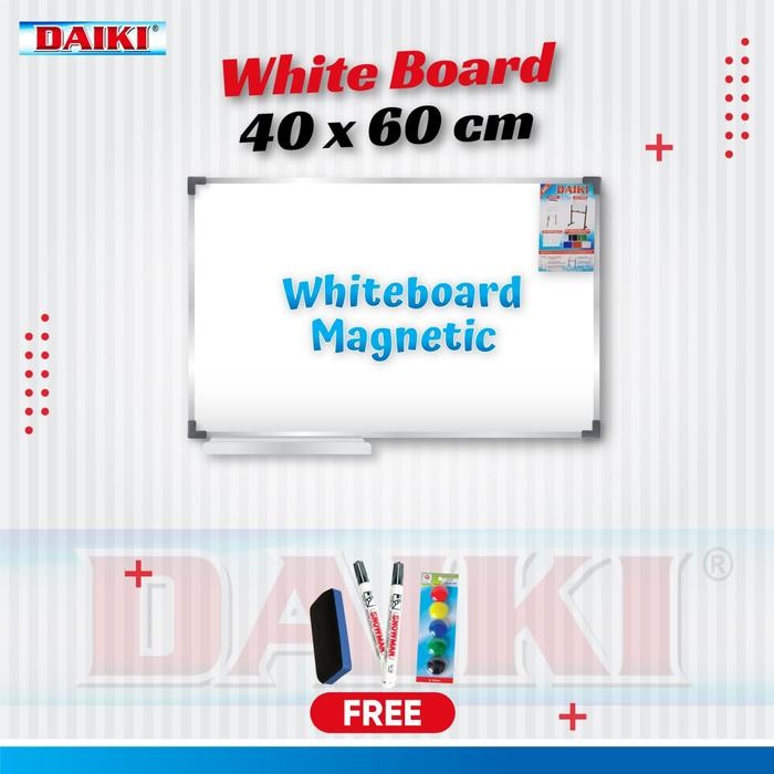 

I77W Papan Tulis / Whiteboard Magnetic Daiki Gantung Uk 40X60 Cm
