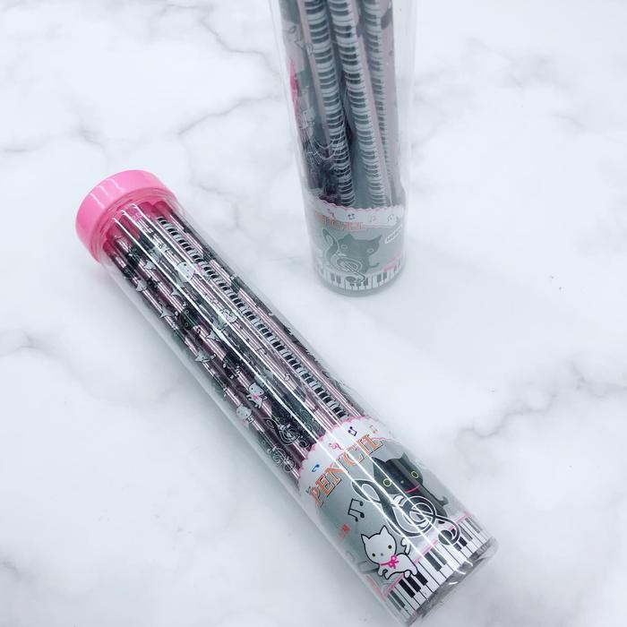 

I77W Pensil Kucing Piano Metalik Tube Isi 12