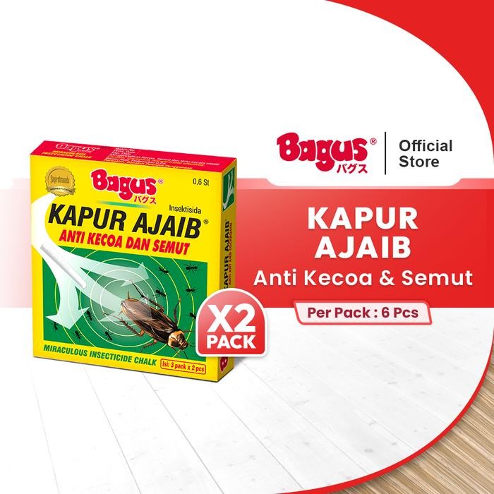 

I77W [Twin Pack] Bagus Kapur Ajaib 2 Packs (6 Pcs/Pack) - Anti Kecoa & Semut
