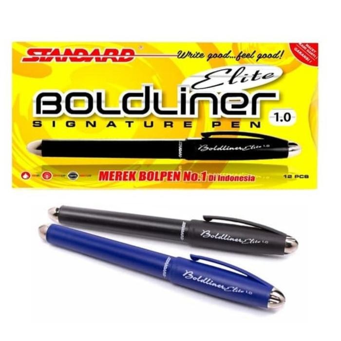 

X689 Pulpen Boldliner Elite Htm/Biru Per Lusin