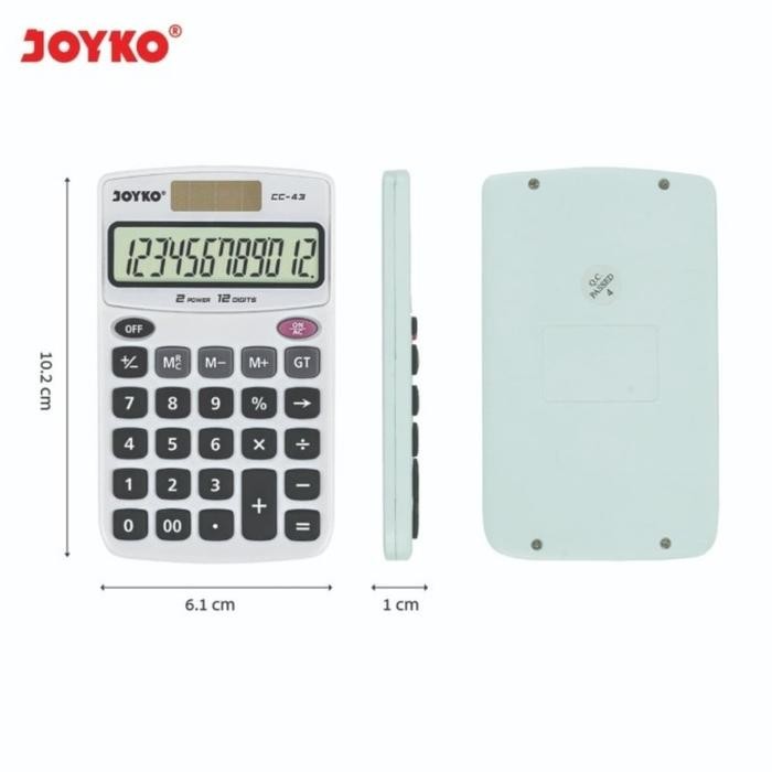

X689 Kalkulator Saku Kantong 12 Digit Joyko Cc 43 - Calculator Pocket Cc43
