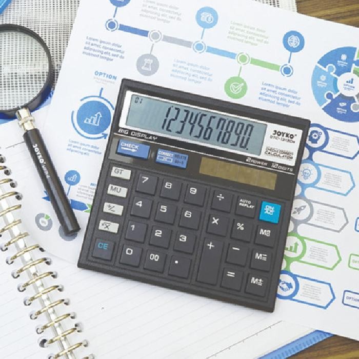 

X689 Joyko Calculator 12 Digits / Kalkulator Dtc-1313Ch