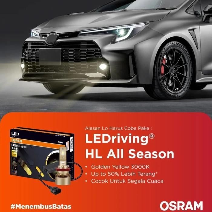 Lampu Led Foglamp Kabut H8 H11 H16 Kuning Yellow 3000K Osram Ledriving