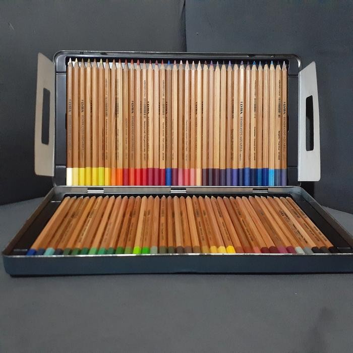 

Lyra Rembrandt Aquarell Tin Box pensil warna 72pcs baru open segel