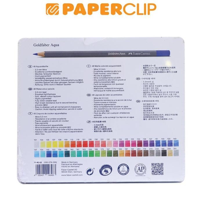 

PENSIL WARNA / WATERCOLOR PENCIL FABER CASTELL GOLDFABER AQUA 114648 48C