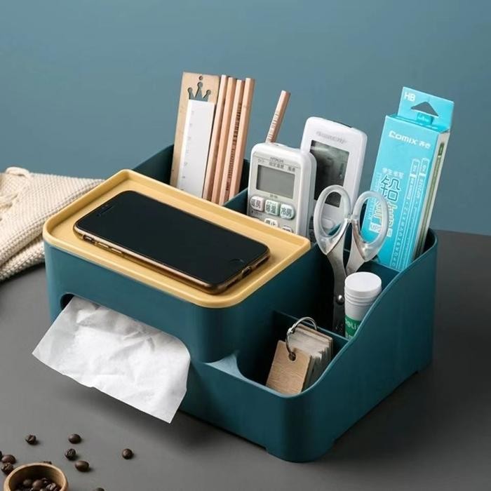 

Desktop Stationery Desk Box Tissue Kotak Dan Alat Tulis Organizer Meja