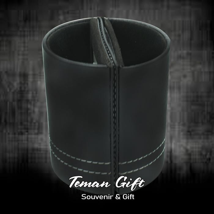 

Jam Meja Kulit Pen Holder Tempat Pena Custom Logo Brand Souvenir Jk05