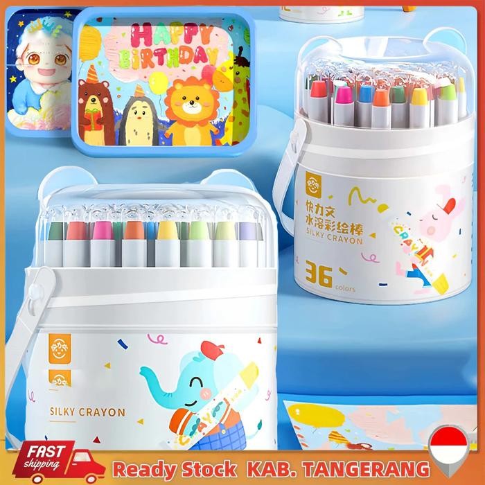 

Crayon Putar Washable 24/36/48 Color Crayon For Kids Tidak Beracun yang Dapat Dicuci Seni Gambar