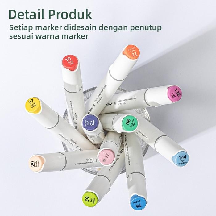 

Nusign Sketch Marker / Spidol Sketsa Dual Tip Non Toxic NS736