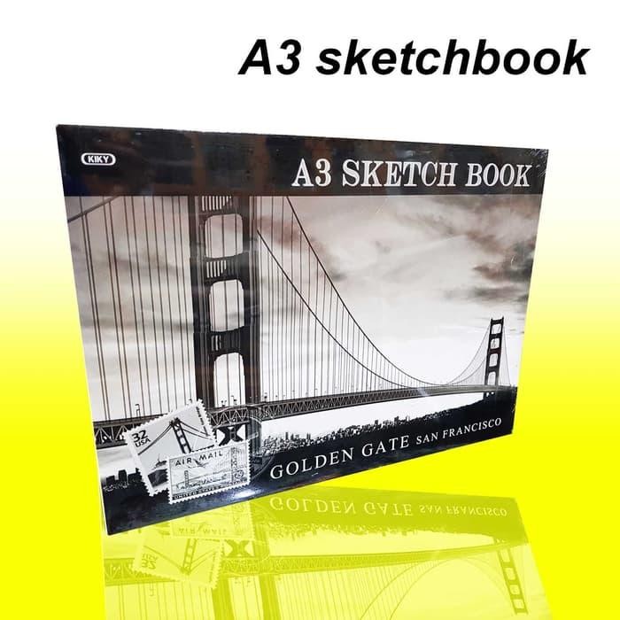 

Kiky Sketch Book A3 50 Sheet Buku sketsa buku gambar - Stationery