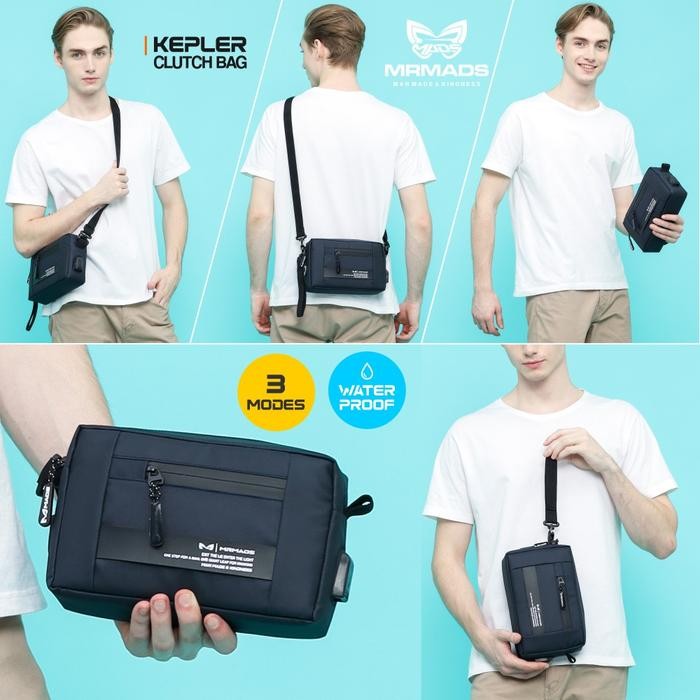 Clutch Bag Kepler Pouch Pria Wanita Hand Bag Waterproof - Mr Mads