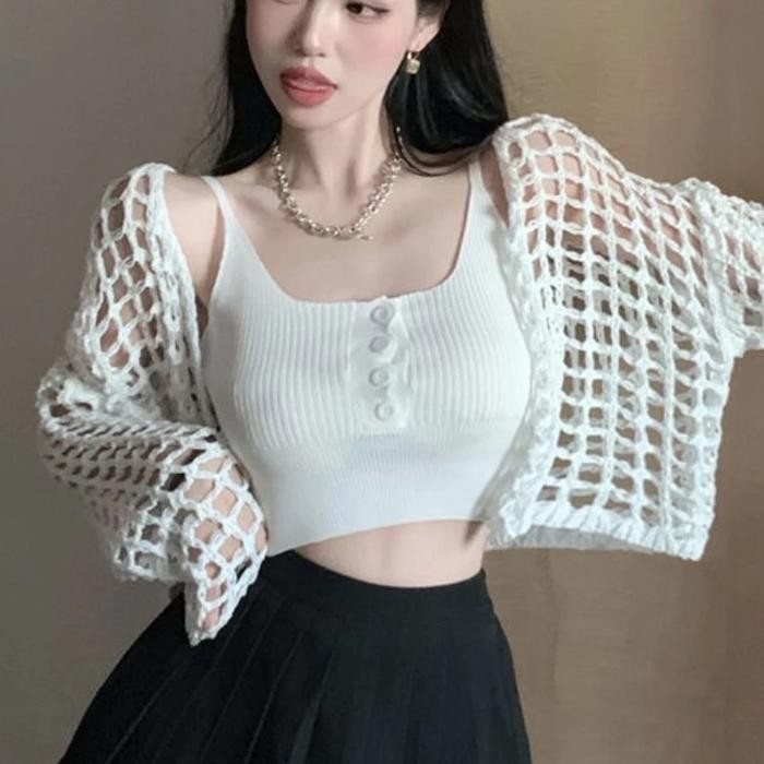 CROP CARDAN JARING RAJUT PREMIUM