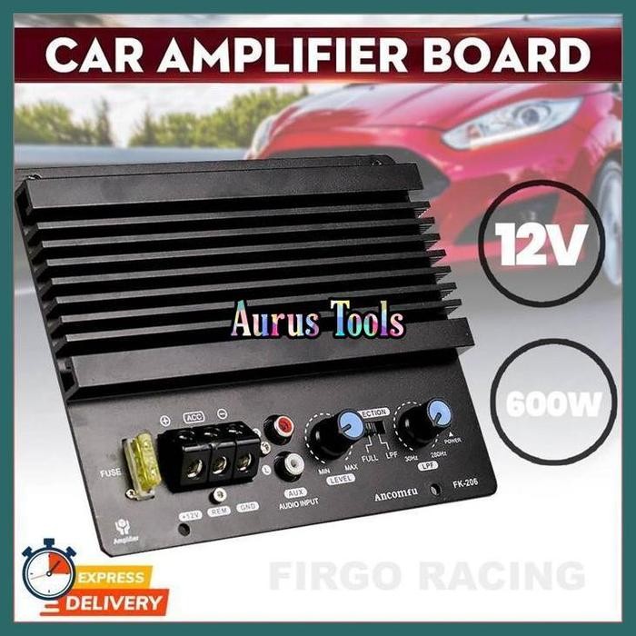 KIT SUBWOOFER MOBIL 600W 12V DC MONOBLOK POWER AMPLIFIER MOBIL