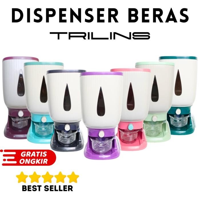 (Allthebest) DISPENSER BERAS MODERN Tempat Wadah Penyimpanan Beras Otomatis 10kg 12kg Anti Hama