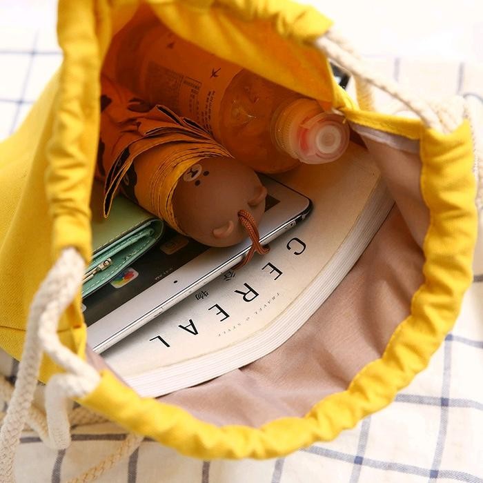 Tas Serut Wanita Korea Fashion Premium Kanvas Selempang