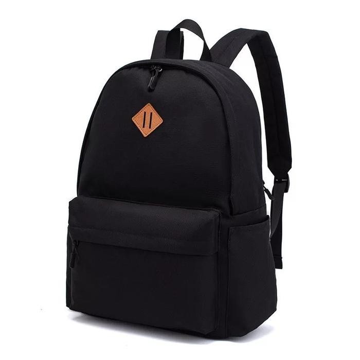 Tas Ransel Polos Pria Wanita Tas Punggung Klasik Simple Tas olah Sd Smp Sma Stm Kanvas Backpack laki