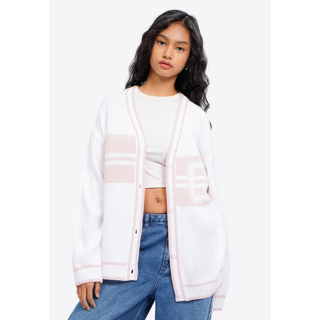 COLORBOX Logo Varsity Cardigan Multicolor