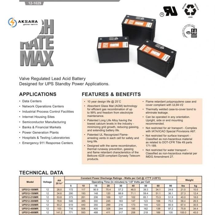 Baterai Dynasty 200ah 12V VRLA BATTERY