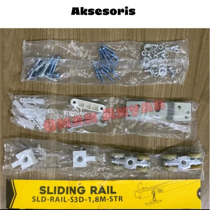 Rel Sliding / Rel Track / Rel Track Sliding untuk Pintu Kayu, Aluminium Atau Besi Merk STRONG