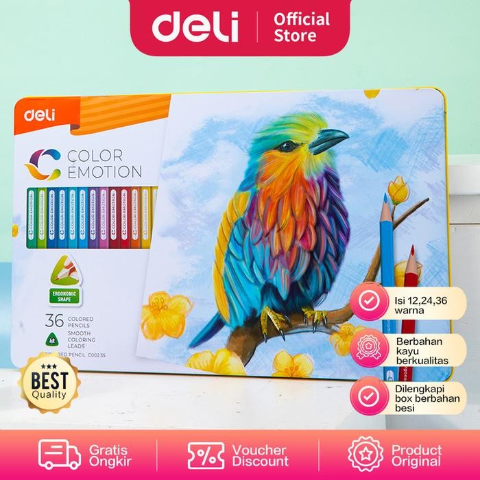 

SARI Deli Pensil Warna / Colored Pencil - 36C 36Warna/Box Ec00235
