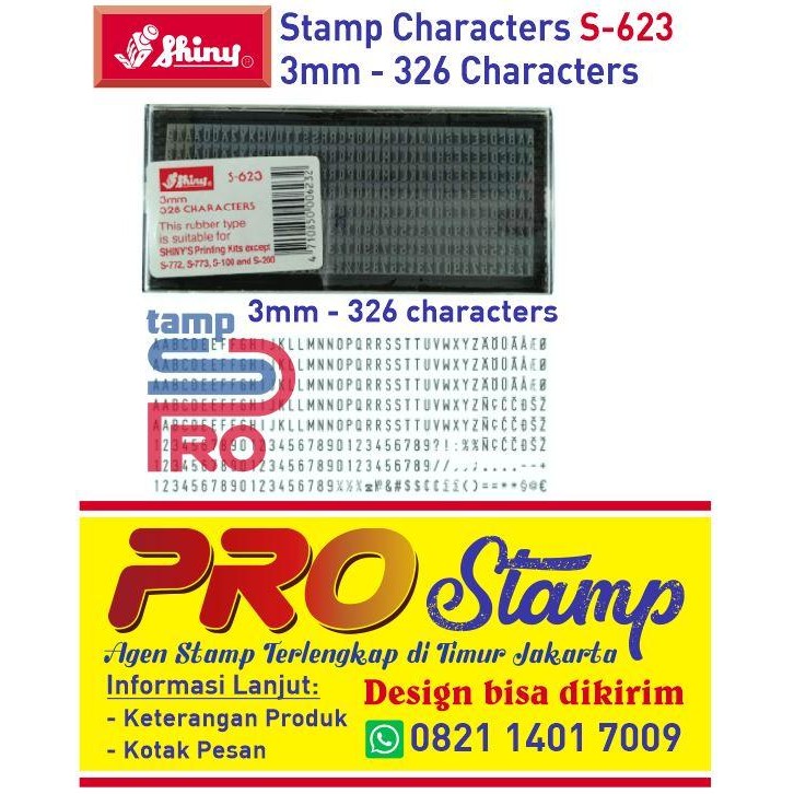 

5WUM Stempel Shiny Characters Huruf & Angka