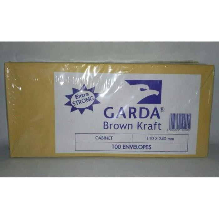 

5WUM Amplop Coklat Ukuran Kabinet / Amplop Gaji (Isi 100 Lembar) Merk Garda