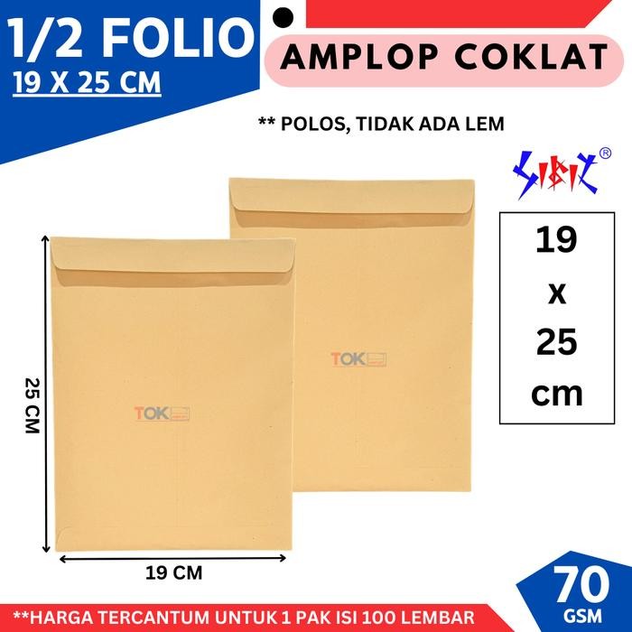 

5WUM Amplop Coklat 1/2 Folio Isi 100Lbr