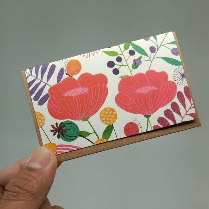 

SARI Kartu Ucapan Mini Flower Pink Kamalika Artprints