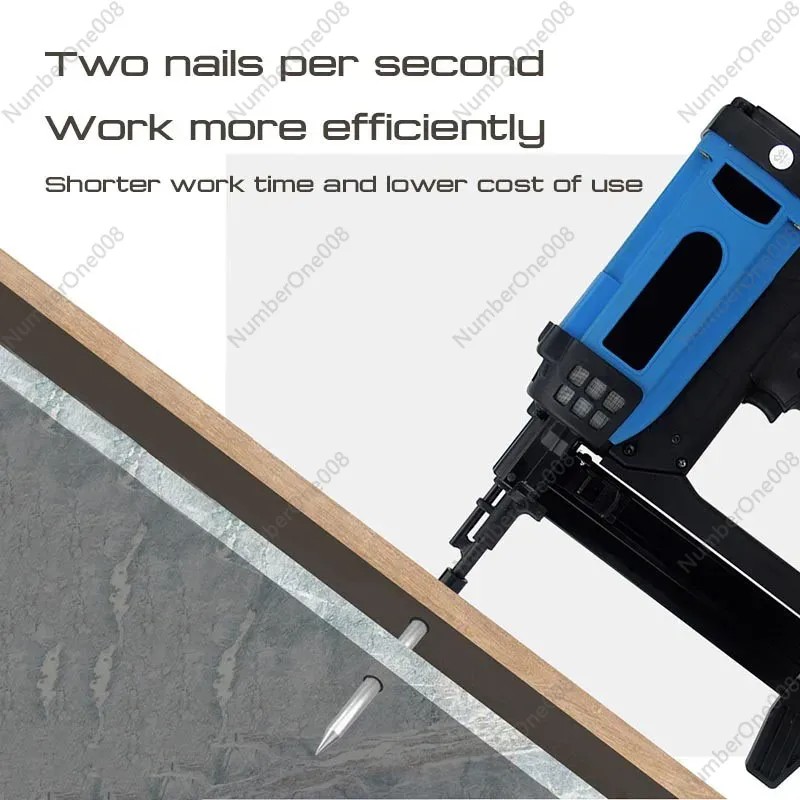 Pneumatic Nail Gun 7. 2V Lithium Battery Gas Nail Gun Steel Air Stapler GSR40 Pneumatic Tools For
