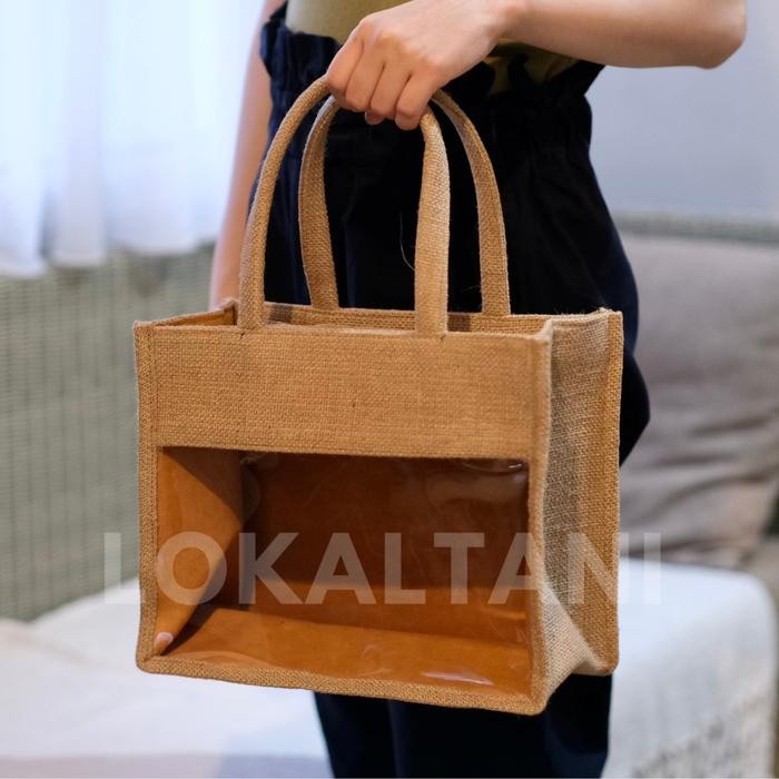 Tas Goni Mika Sedang / Jute Bag / Tas Hampers Goni Custom
