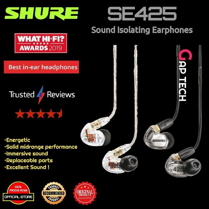 Shure SE425 Sound Isolating Earphones with Dual HD MicroDrivers