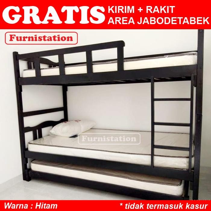 Ranjang Tingkat Kayu / Ranjang Susun / Tempat Tidur Tingkat / Bunk Bed