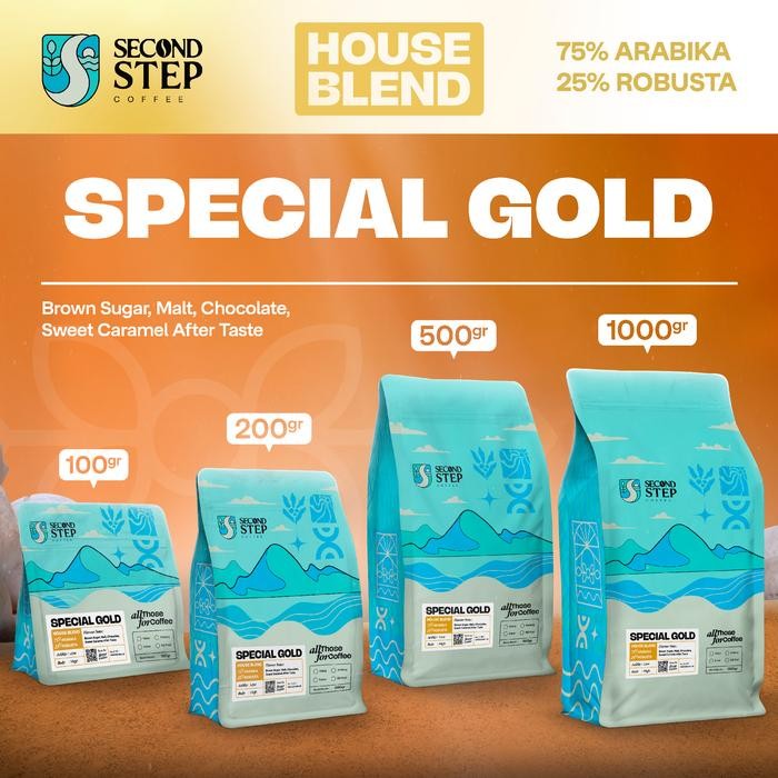 

Kopi Espresso Special Gold Blend Coffee Arabica Robusta Biji Bubuk