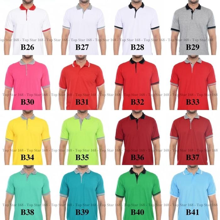 Kaos Polo Shirt Polos Putih kerah abu/kaos kerah pria/baju kaos kerah
