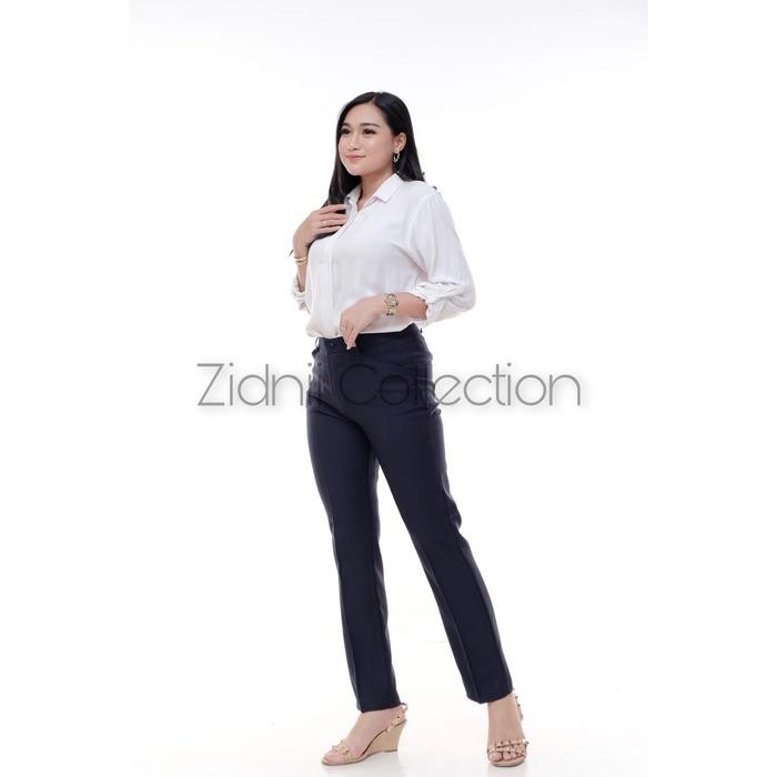 Celana Panjang Wanita Celana Kerja Resleting Kancing Celana Kantor Celana Kain/ Bahan Formal Kain