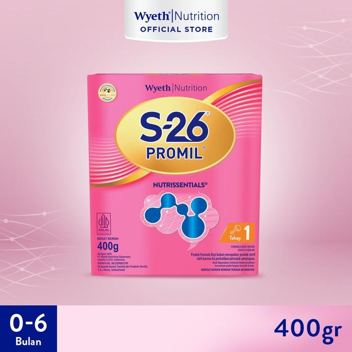 S-26 PROMIL 1 Pouch 400g Susu Bubuk Formula Bayi 0-6 Bulan