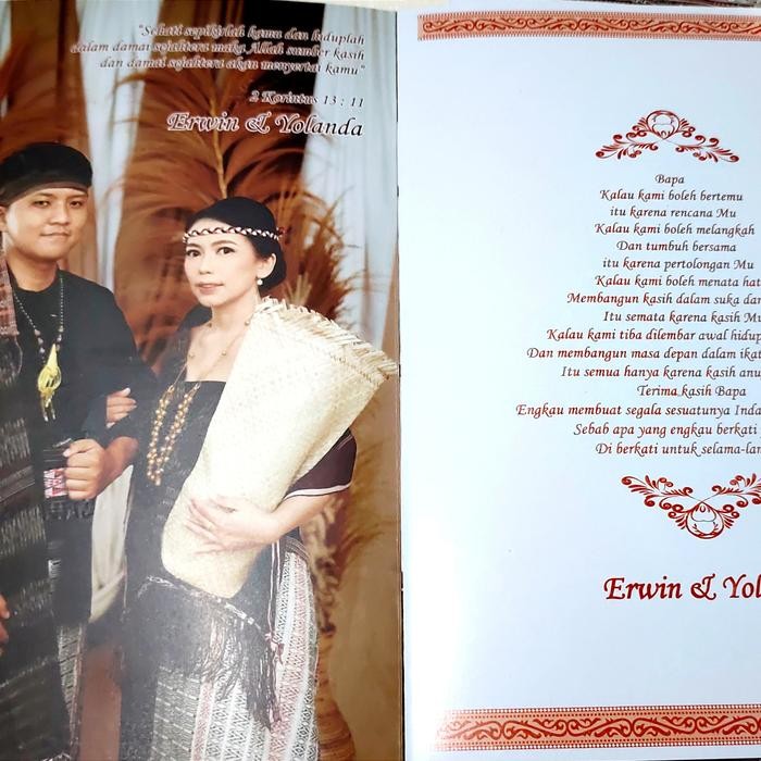 Khusus Gosend Undangan Pernikahan Batak Toba / Model Softcover Lipat 2
