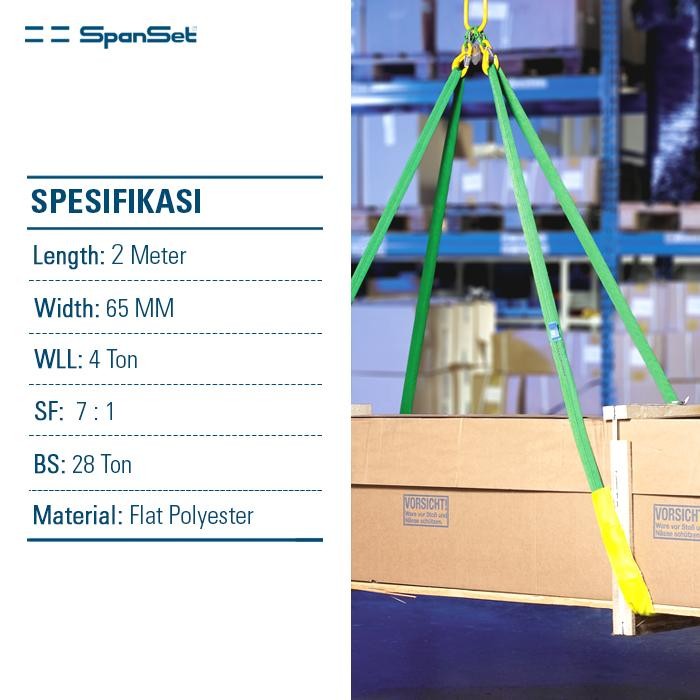 

Hot Sale! [Rs-L4000-9M] Spanset Roundsling 4 Ton X 9 Meter, Safety Factor 7:1, Tali Angkut & Angkat