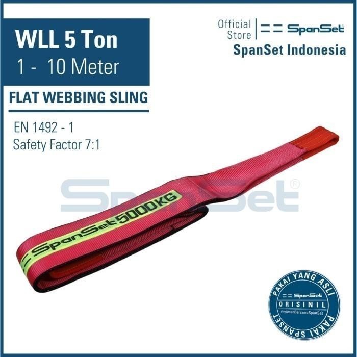 

Melayani Faktur Pajak! [B5000-9M] Spanset Webbing Sling Double Ply 5 Ton X 9 Meter, Safety Factor