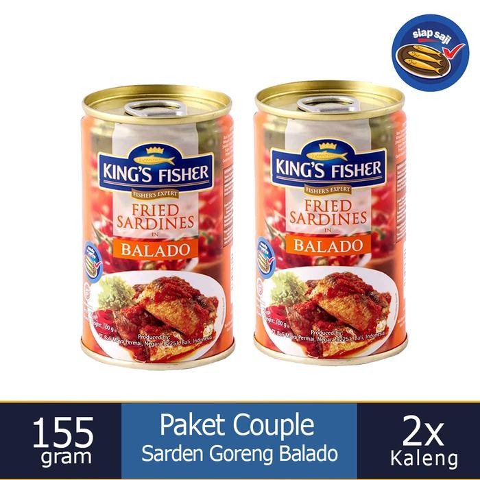 

READY PAKET 2 PCS KING'S FISHER SARDEN GORENG MINI RASA SAUS BALADO 155G