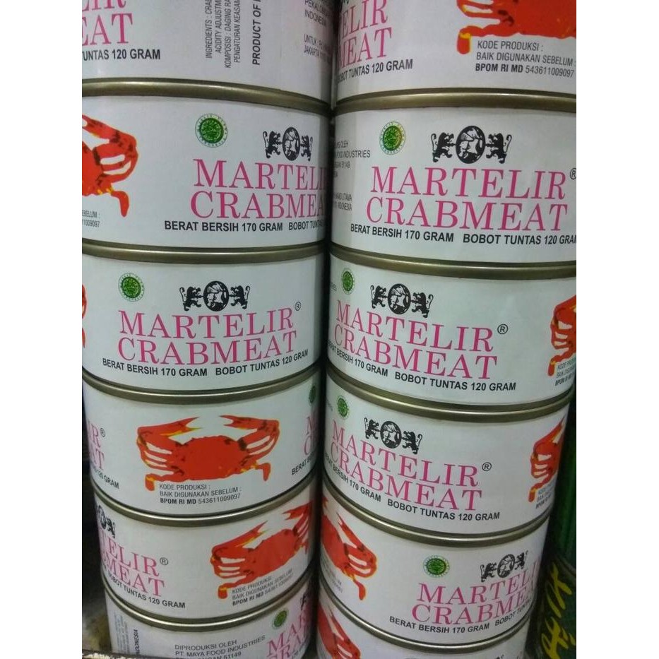 

READY MARTELIR CRAB MEAT KALENG - DAGING KEPITING KALENG