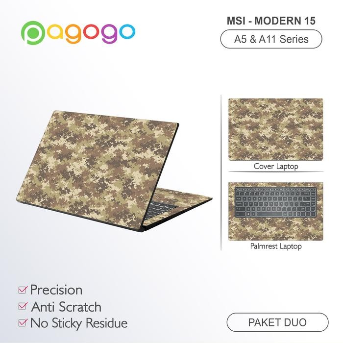 Siap Kirim Garskin Sticker Laptop MSI Modern 15 A11S A11SB Transparan Pelindung Full Body