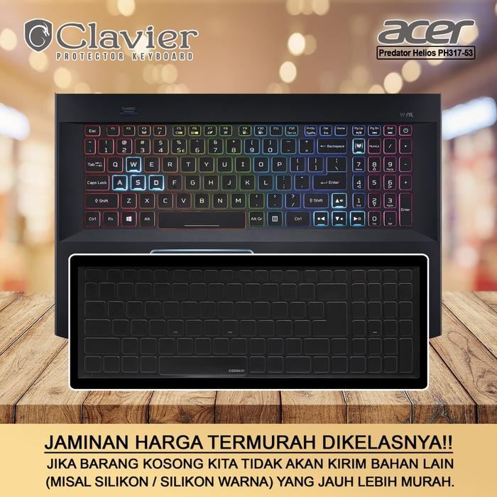 Siap Kirim Cover Garskin Laptop Acer Predator Helios 300 PH317-53-77HH Transparan Bening