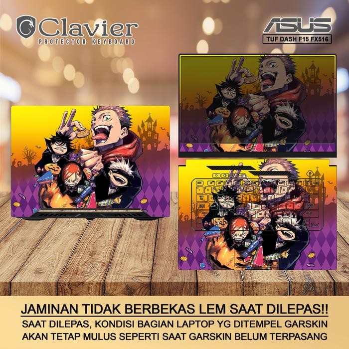 Siap Kirim Cover Garskin Laptop Asus TUF Dash F15 FX516 Transparan Pelindung
